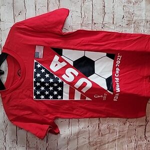 Fifa world cup 2022 usa tee shirt boy's small nwt